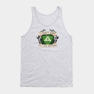 Funny D20 Dice Sarcasm Tank Top